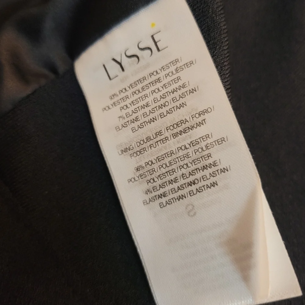 Lysse New York Classic Black Open Front Casual Jacket Size Small Sleeve Detail